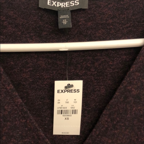 New with tags Express dark purple sweater dress - Picture 5 of 7